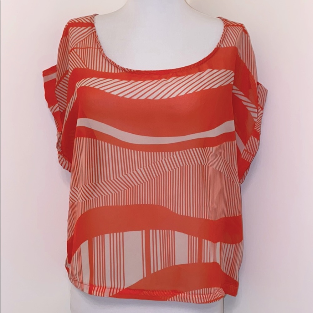 XHILARATION Sheer Blouse Size M